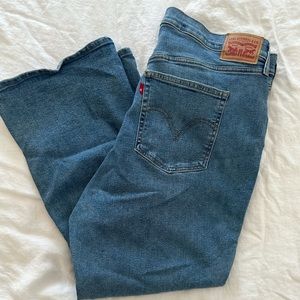 LEVI’S size 16W High Waisted Crop Flare Denim Jeans